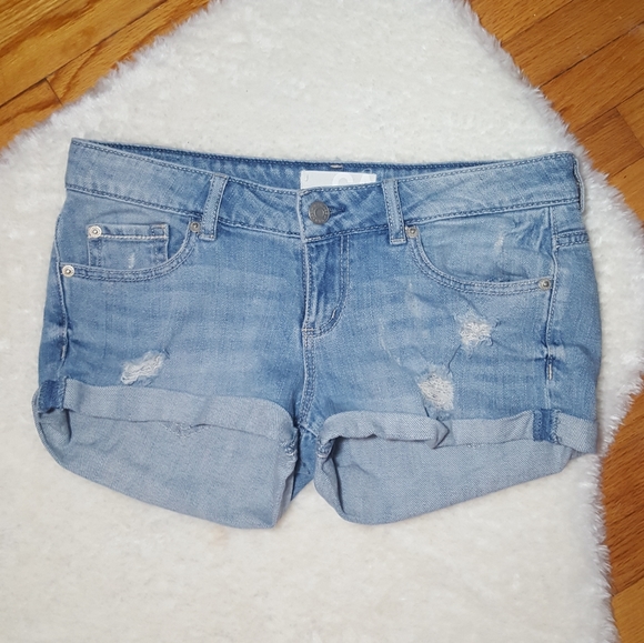 Garage Light Blue Wash Flirty Shorts - Picture 1 of 11